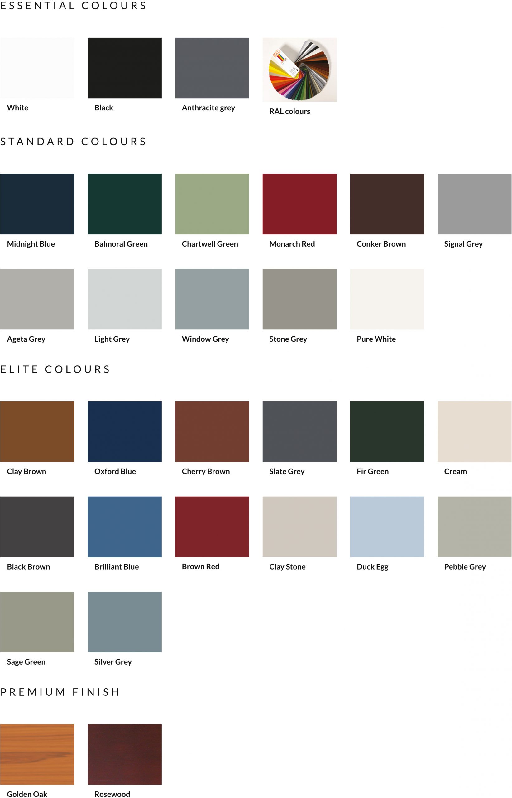 Steel up and over garage door colours